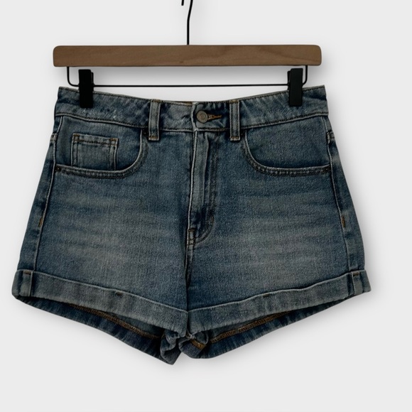 Pacsun Denim Jean Mom Shorts Women’s Size 26 Medium Wash 100% Cotton - Picture 1 of 7